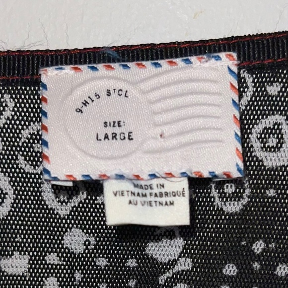 Anthropologie Postage Stamp Sleeveless Ruffled Keyhole Back Dress Sz L - Picture 3 of 5